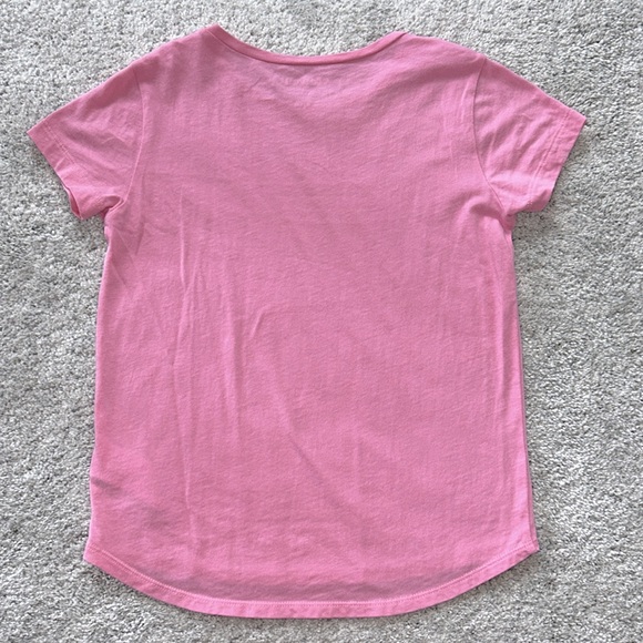 Girls J Crew Crewcuts Pink Short Sleeve Tee - Picture 5 of 5